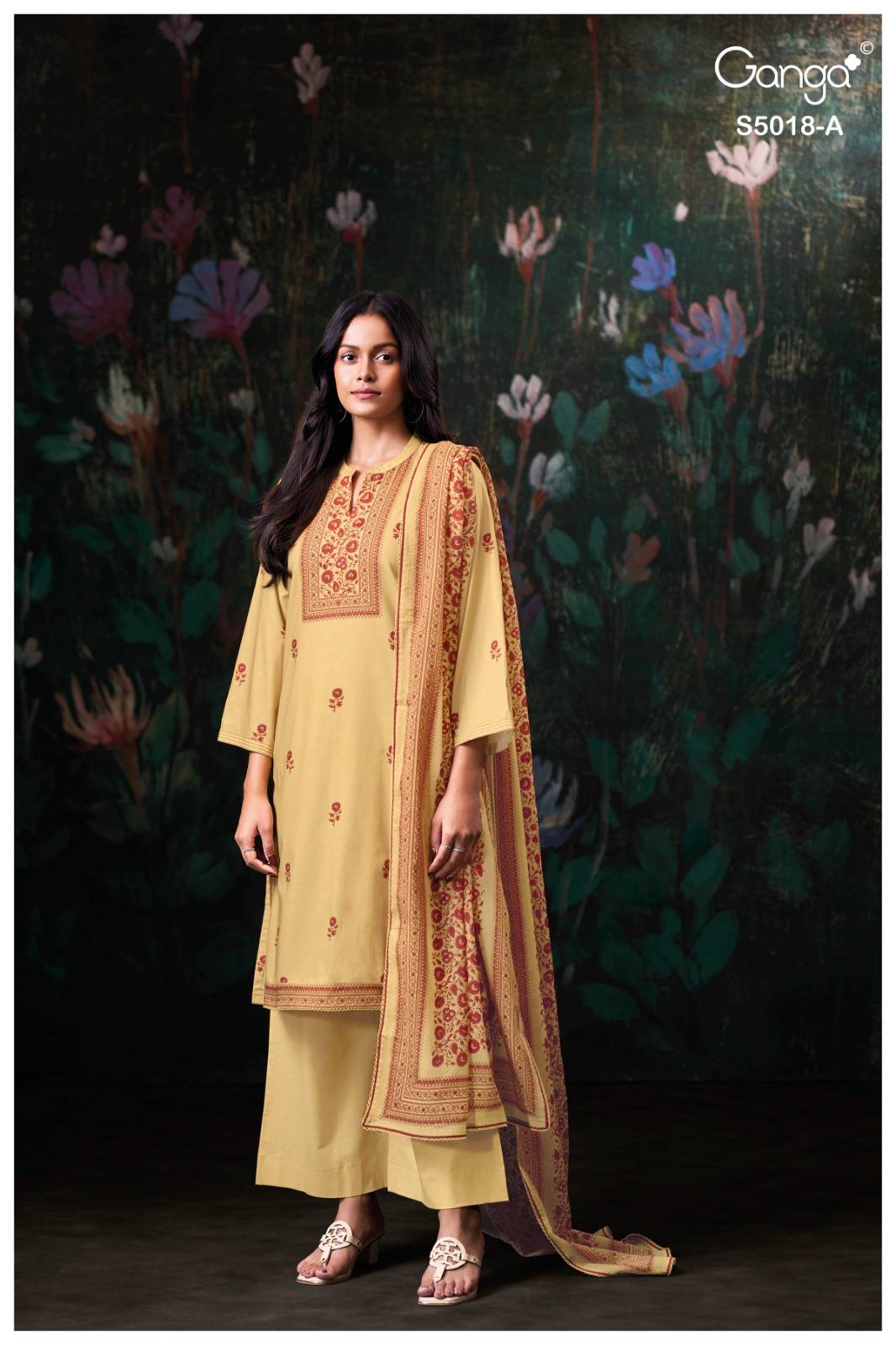 GRISHYA 5018 Series By Ganga Fashion Stylish Beautiful Colourful COTTON Dresses At Wholesale Price